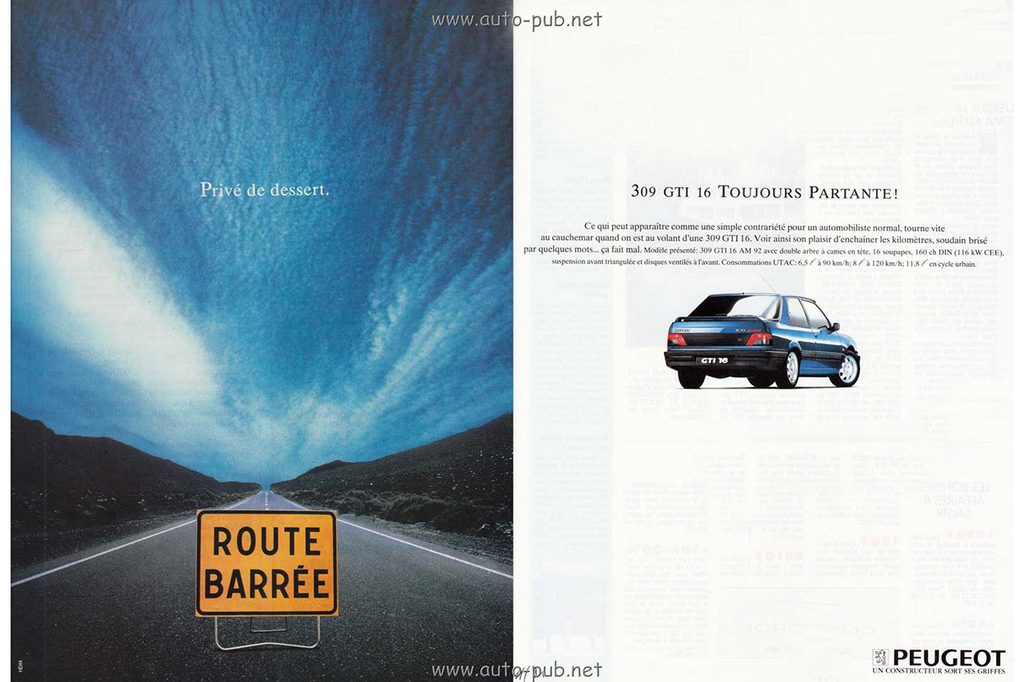 Publicité 309 GTI 16